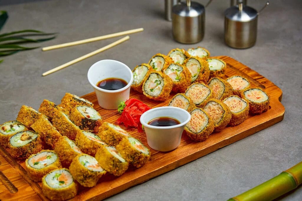 Das Sushimobil liefert frisches Sushi direkt nach Hause.
